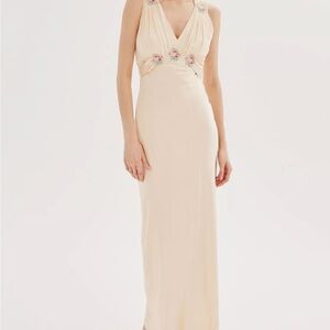 Elegant Cream Evening Gown